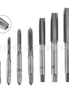 M3-M12七件套手用丝锥方柄直槽丝攻 攻丝打内螺纹工具套装