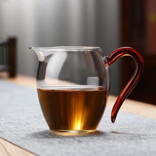 彩把高硼硅玻璃公道杯尖嘴断流利落分茶器大号家用功夫泡茶杯 新款