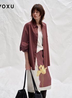 DAOXU倒序 软糯长绒棉经典廓形衬衫外套复古洗水工艺休闲外搭上衣