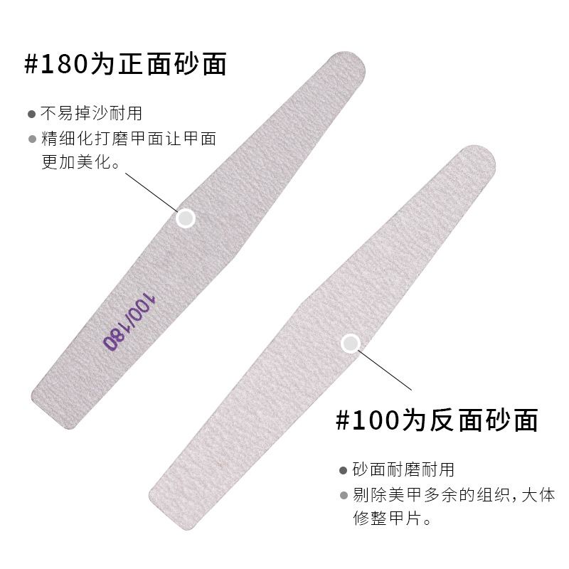 5Pcs/Set Nail file 100/180 Sandpaper nail file Sanding file