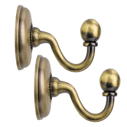 极速2x Metal Curtain Holdback Wall Tie Back Hooks Hanger Hol