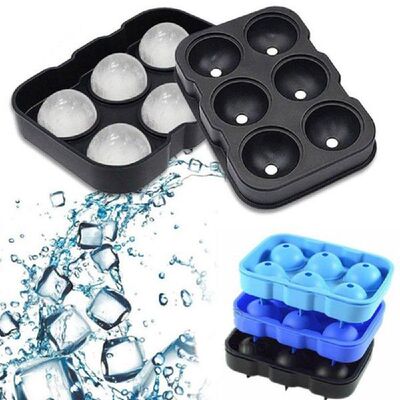 极速Round Ice Cube Ball Maker Tray Silicone Sphere Mold Bar