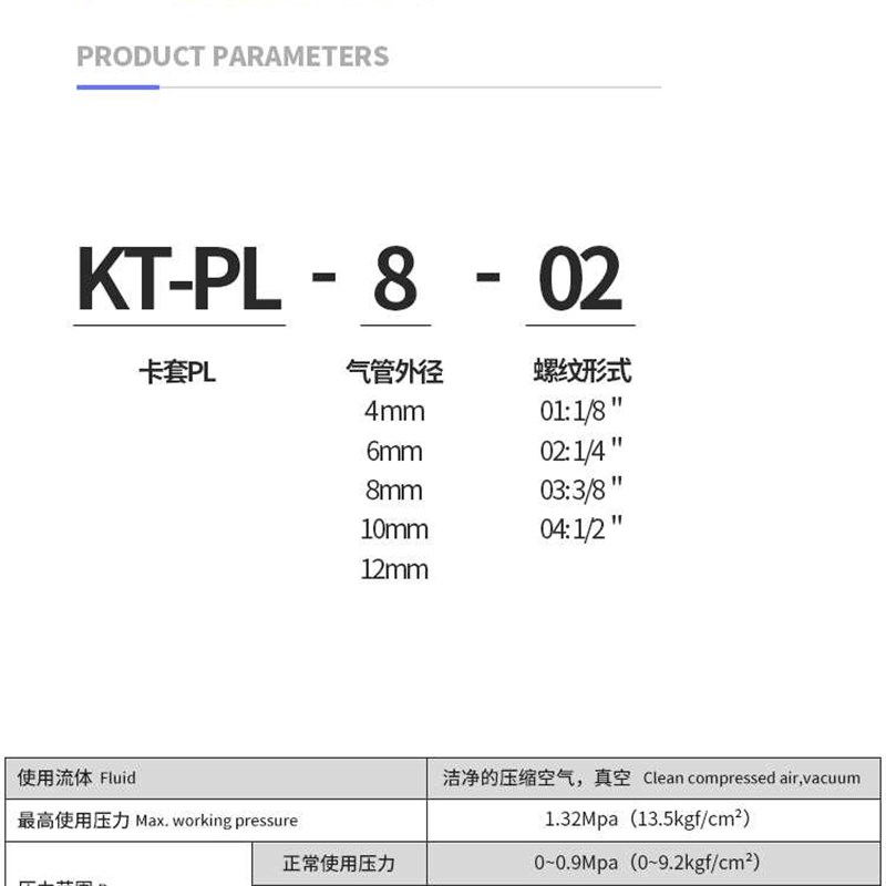 。外螺纹弯通卡套接头PL6/8/10/12-02/0分/04铜管油管铝管钢管接