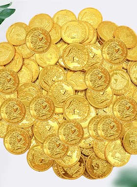 极速100pcs Gold Coins Gold Coins Props Game Accessary  Funny