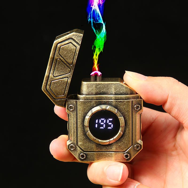 充电双电弧电子脉冲打火机USB防水防风点火送男友网红颜值点烟器