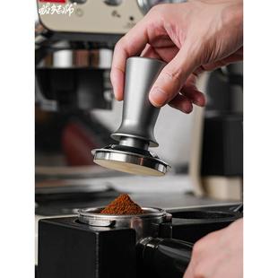 咖啡压粉器恒力压粉锤意式咖啡机平底定力弹力粉锤套装51/53/58mm