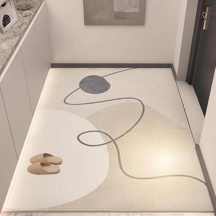 现代入户超薄1mm进门地垫不卡门防水家居可擦洗地毯玄关防滑脚垫