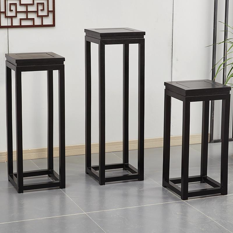 实木花架仿红木花几家用新中式客厅仿古多层室内置物架榆木盆景架