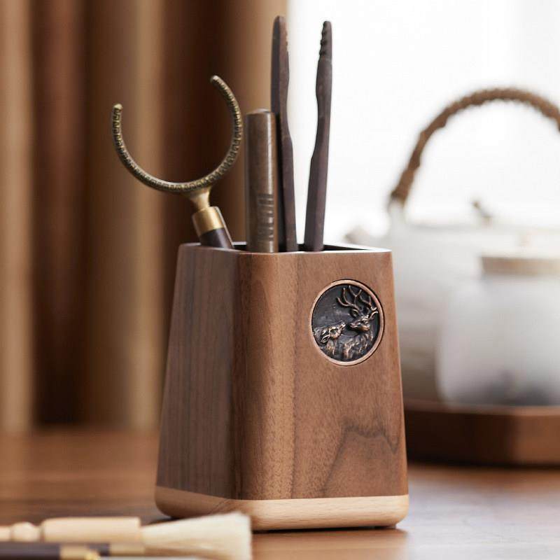 黑胡桃木实木茶筒茶道六君子茶刀茶具配件茶台桌泡茶工具收纳盒,餐饮具,茶道/零配,淘宝优惠券,粉丝福利购,淘宝优惠卷