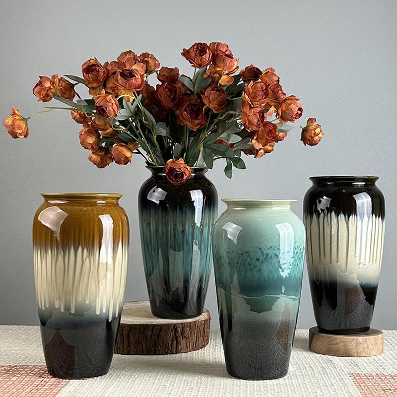 现代简约景德镇陶瓷花瓶摆件样板房餐桌电视柜客厅水培插花装饰品