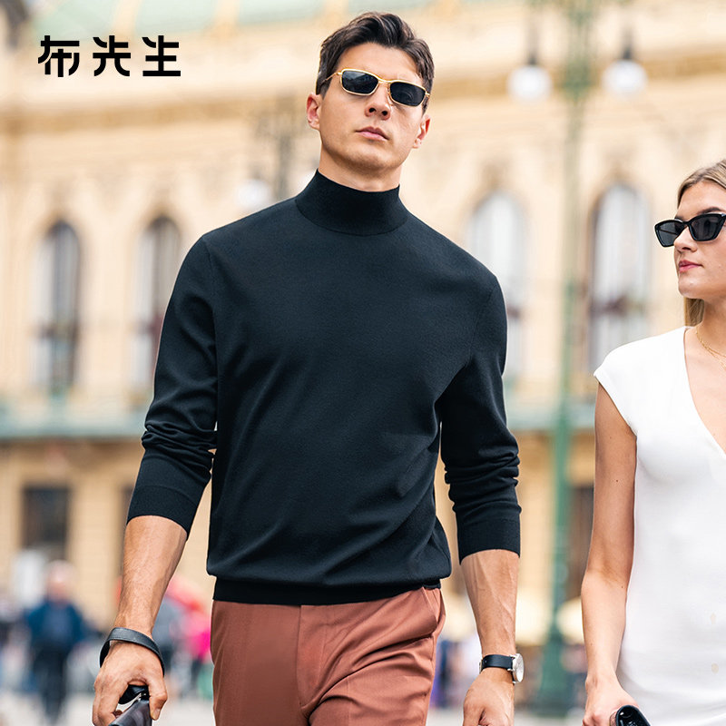 【双层保暖羊毛衫-中高领】布先生长袖内搭毛衣可机洗男冬BT15560,男装,针织衫/毛衣,淘宝优惠券,粉丝福利购,淘宝优惠卷