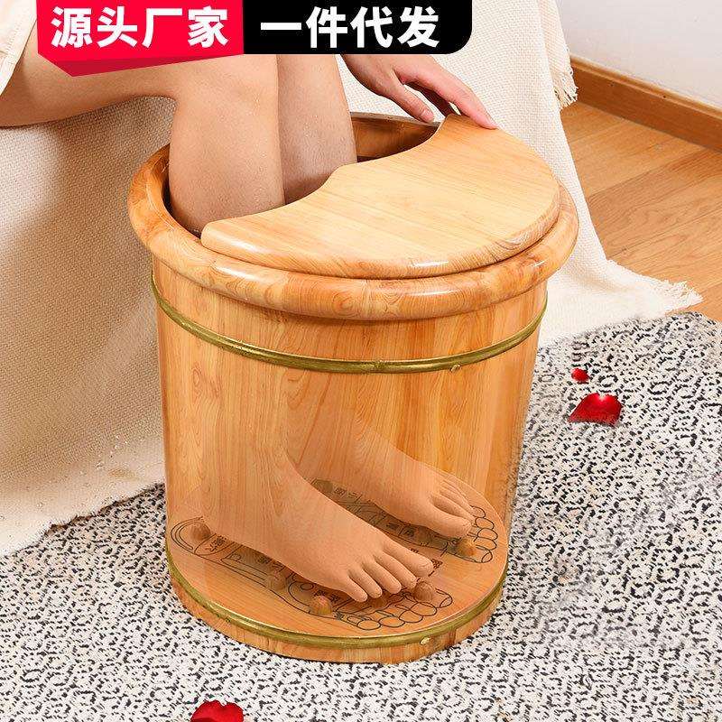 泡脚桶木桶穴位款洗脚盆实木足浴桶家用泡脚盆木质洗脚桶厂家