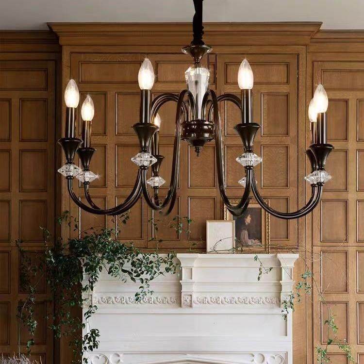 美式简约欧式复古吊灯水晶法式轻奢蜡烛吊灯客厅餐厅主卧室灯具,标准件/零部件/工业耗材,车间地垫,淘宝优惠券,粉丝福利购,淘宝优惠卷
