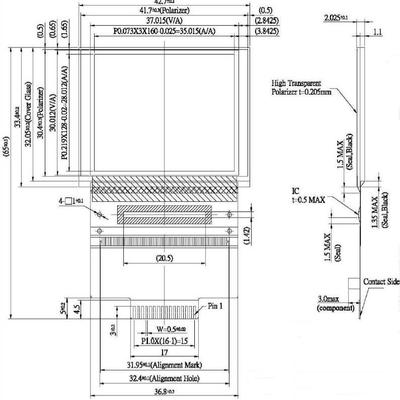 1.69寸内部升压1.77寸彩色加焊延长排线oled液晶显示屏BL160128A