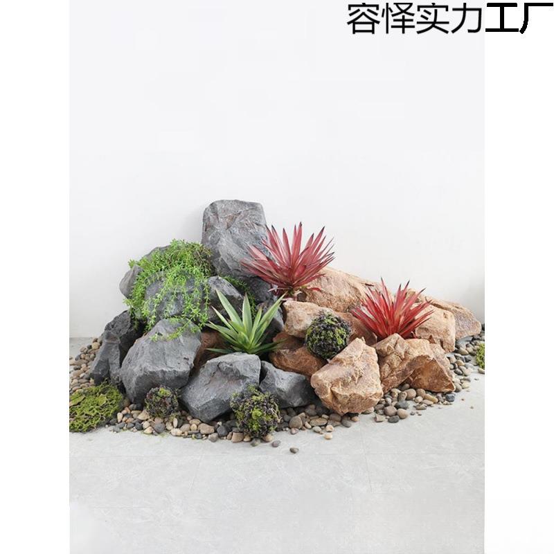 仿真泡沫石头摆件园林假石头拍摄道具室内雕塑模型造景庭院垒德株