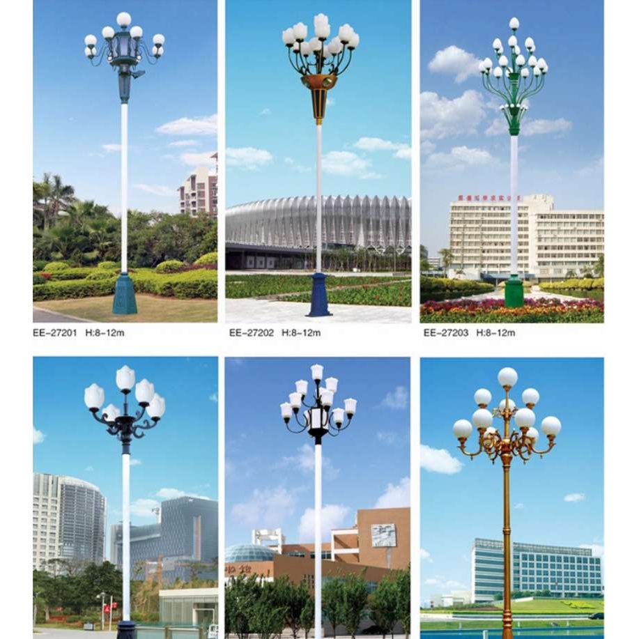 厂家货源中华景观灯多头7米9米华表灯户外灯玉兰灯罩公园广场高杆