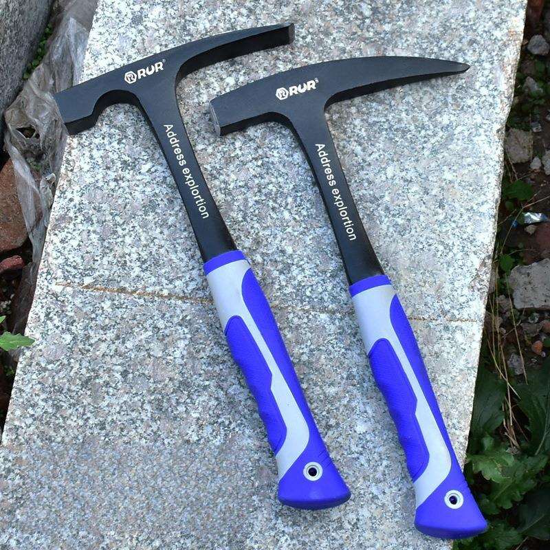 工厂地质锤专业勘探锤尖头扁头一体多功能锤子逃生锤专业地矿献学