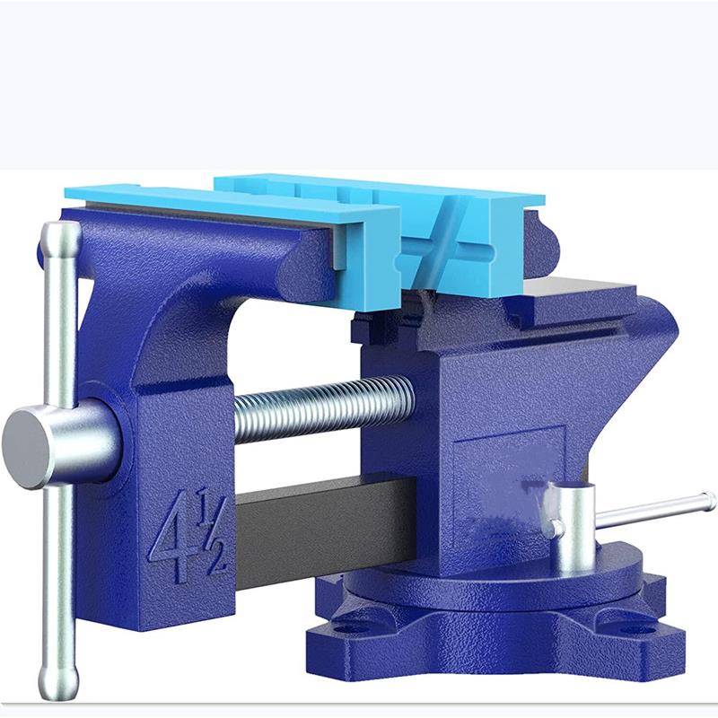 厂家现货 小型家用带砧面4.5欧式钢台虎钳 小台钳