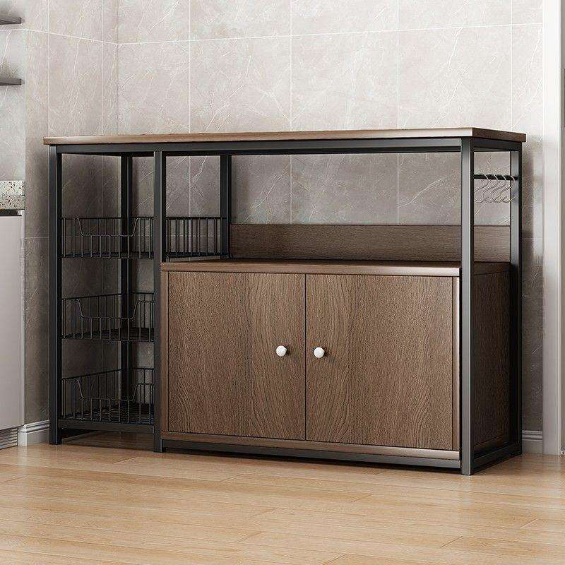 厨房置物架落地式多层菜篮子收纳架碗架家用微波炉调料储物架顾之