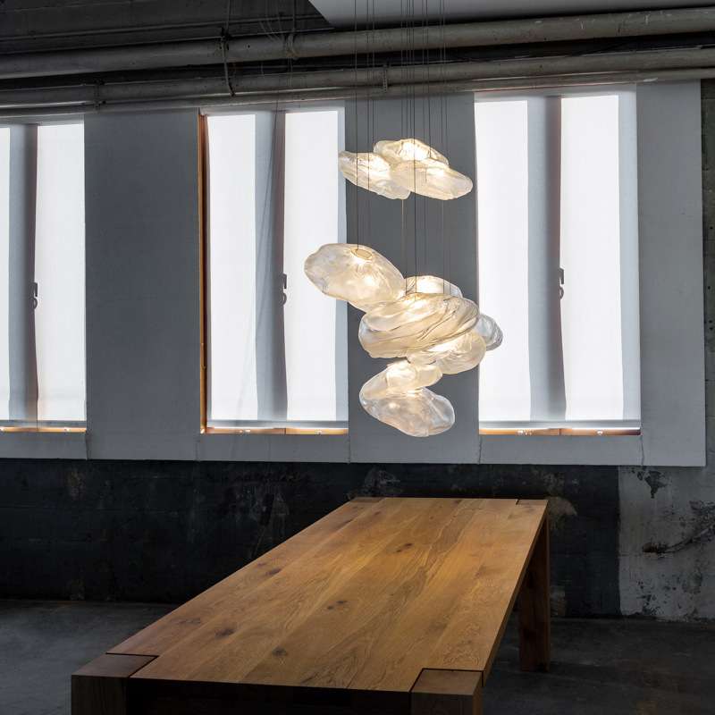 非标创意设计师款纤维水晶吊灯轻奢装饰酒店工程设计师样板房别墅