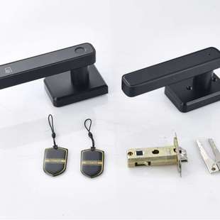 家用极窄边框玻璃门刷卡指纹密码锁有框办公室入户单舌磁吸型材铝