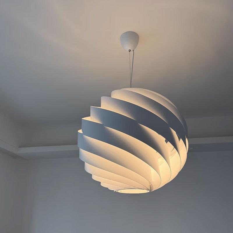 北欧别墅挑空高级感餐厅吊灯 漩涡艺术创意设计师款现代客厅吊灯