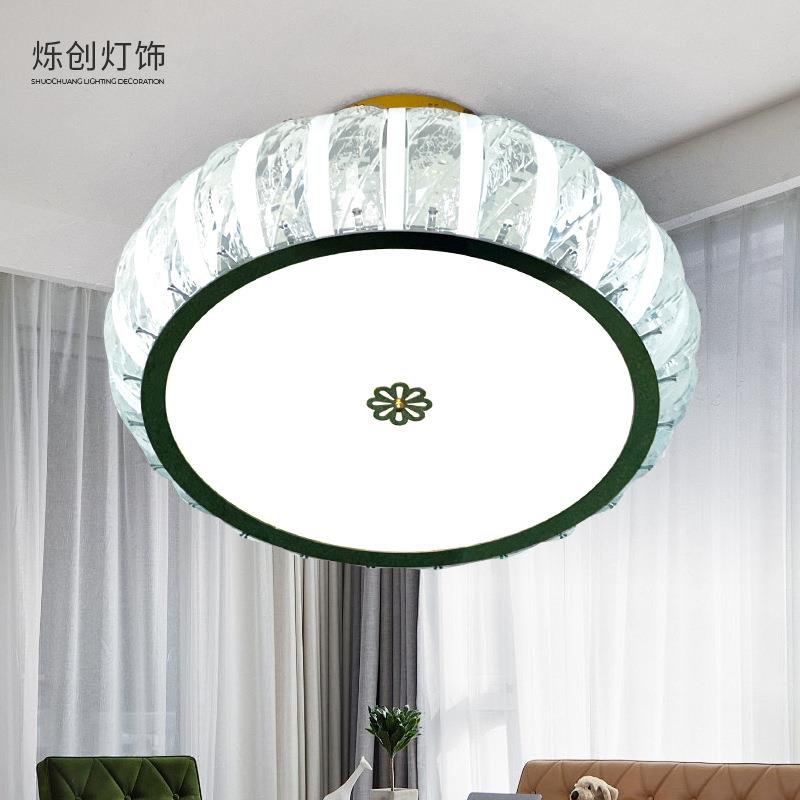 轻奢水晶吸顶灯简约现代LED水晶小吊灯大厅卧室餐厅床头玄关吧台