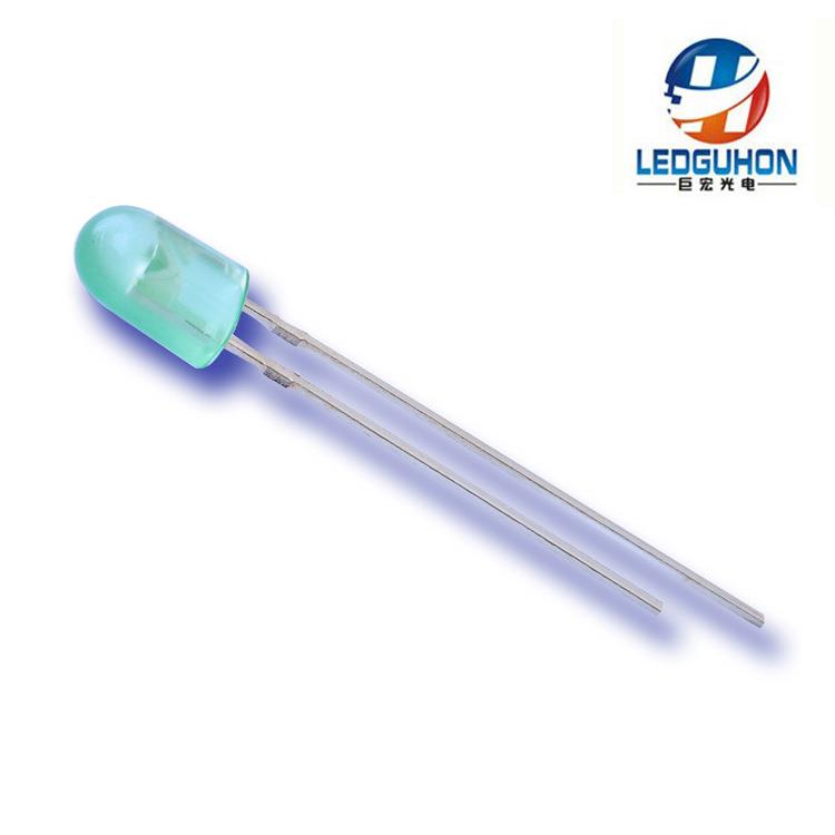 546椭圆绿发绿LED发光二极管 长脚无卡高亮直插式LED灯珠 546灯珠