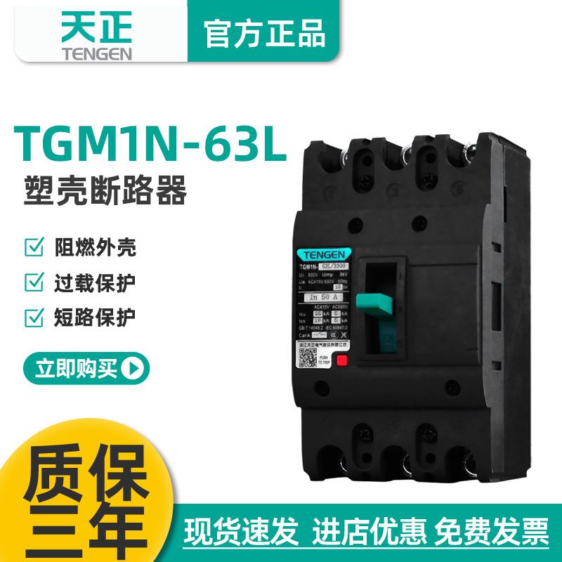 TENGEN天正电气 TGM1N-63L/3300 63A塑壳断路器3P 40A 32A 50A 20