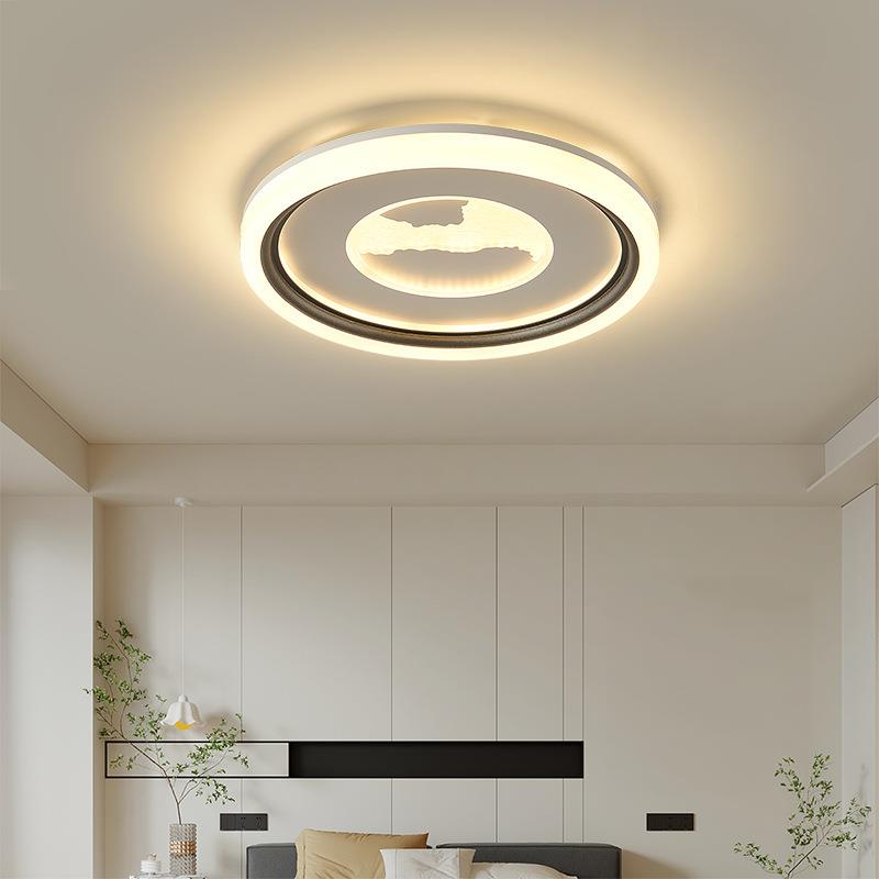2024年新款LED主卧室灯现代简约温馨个性创意房间书房圆形吸顶灯