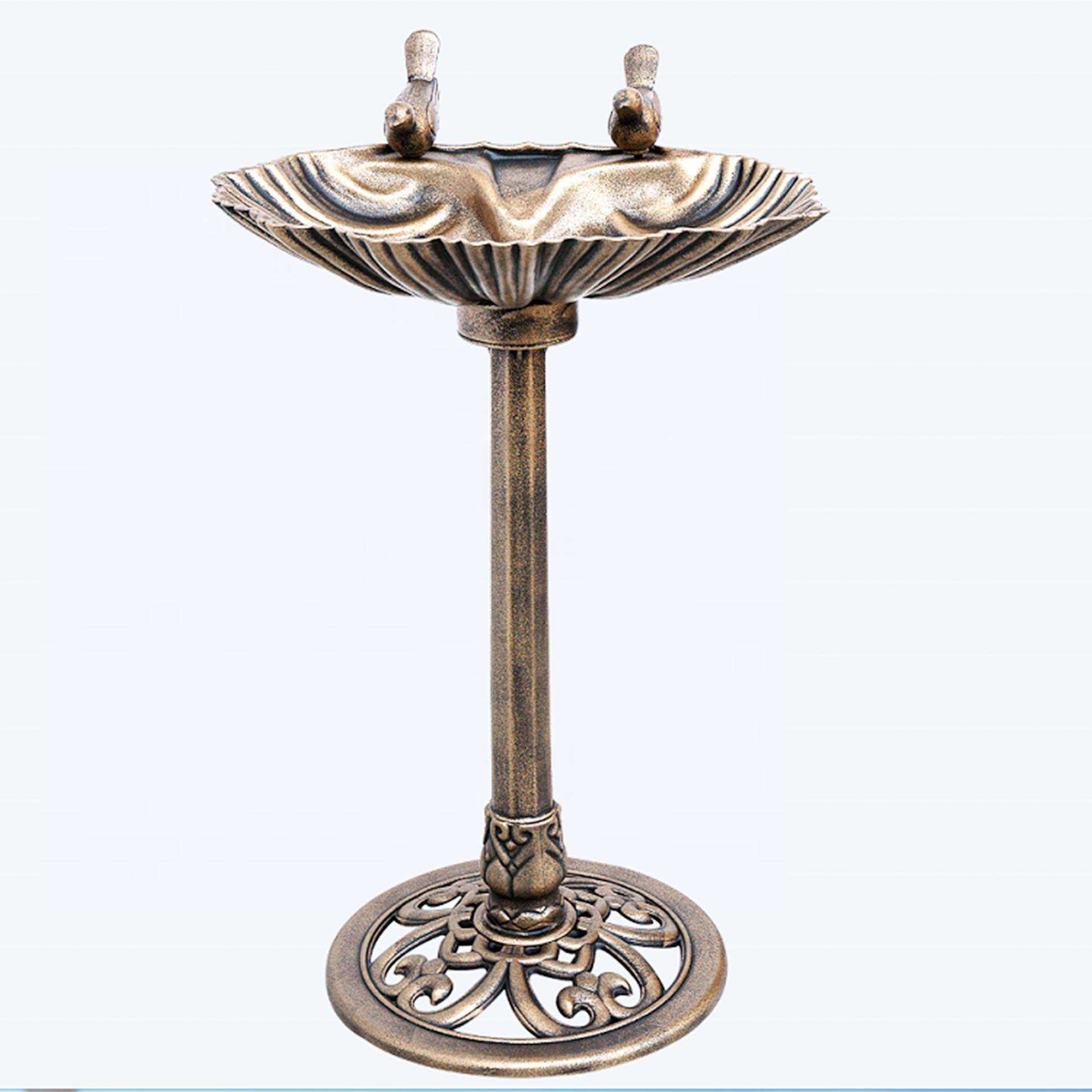 外形美观贝壳款双鸟鸟浴盆稳定性好公园景观摆件容易安装,标准件/零部件/工业耗材,车间地垫,淘宝优惠券,粉丝福利购,淘宝优惠卷