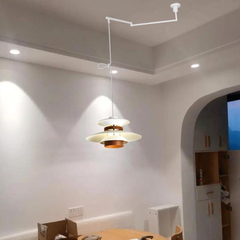 工业风铁艺吊灯丹麦PH5餐饮饭店火锅店餐厅创意移动摇臂吧台灯具