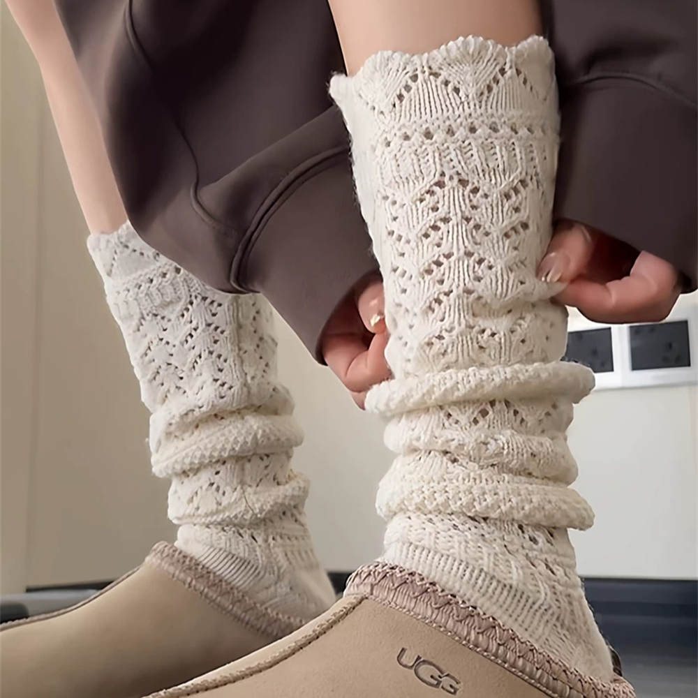堆堆袜女款秋冬长筒袜粗针织高筒袜镂空小腿袜纯色保暖羊毛袜子女,女士内衣/男士内衣/家居服,长筒袜,淘宝优惠券,粉丝福利购,淘宝优惠卷
