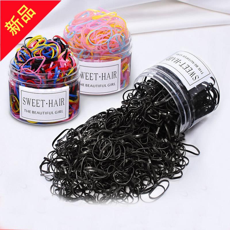 小皮筋发圈黑色一次性胶圈橡皮筋扎头发不伤发头绳发圈发饰头饰女