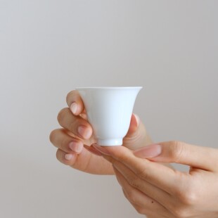 妙乐宝集白釉茶杯主人杯家用薄胎闻香杯留香杯不烫手白瓷客杯茶具