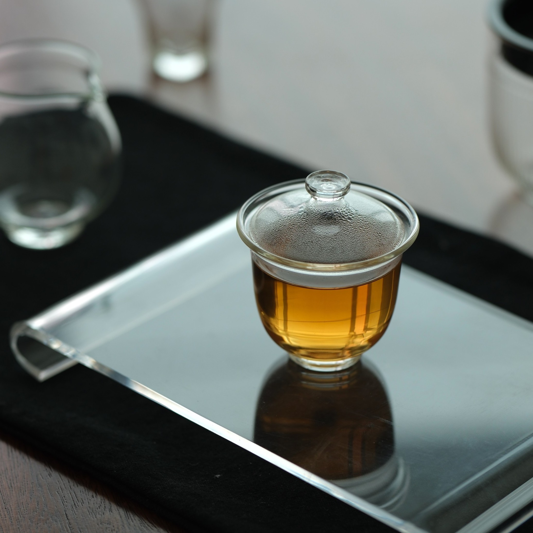 透明玻璃迷你小号岩茶审评杯盖碗