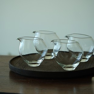 今井美智同款玻璃公道杯飞鸟款经典片口纯手工吹制日式茶海分茶器