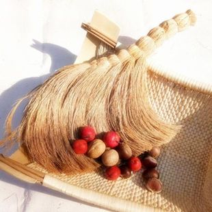 农村手工靡扫帚小黄米谷子穗樱杆扫把床炕[黍子苗笤帚糜子]包邮