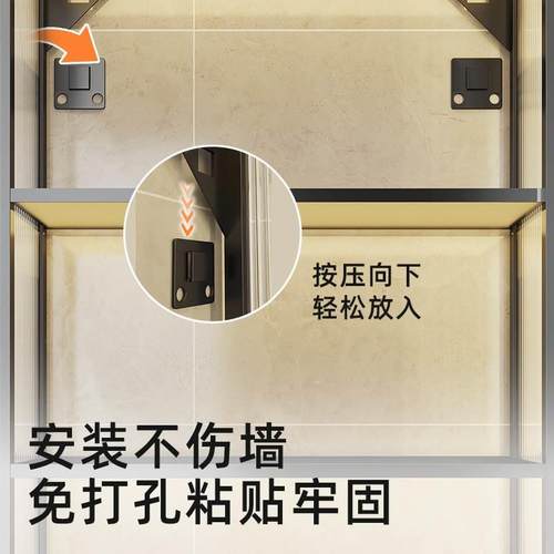 浴室侧边壁柜化妆室收纳一体柜网红墙上置物架收纳柜壁龛两层架子