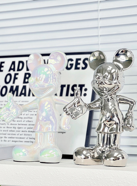 网红轻奢迎宾米奇摆件家居饰品入户玄关客厅酒柜米老鼠装饰品北欧