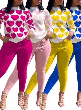 Autumn Women Cute Sweet Office Outfits2022 Casual Long Sleev