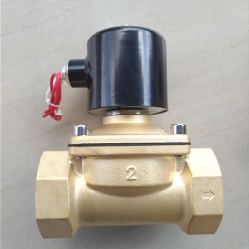 常闭电磁阀水阀开关阀AC220V气阀电子进水排水阀DC2412V4分1寸2寸