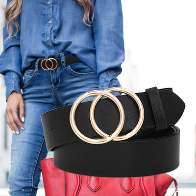 2021 New Women Casual Belt Luxury Adjustable New Round Buckl