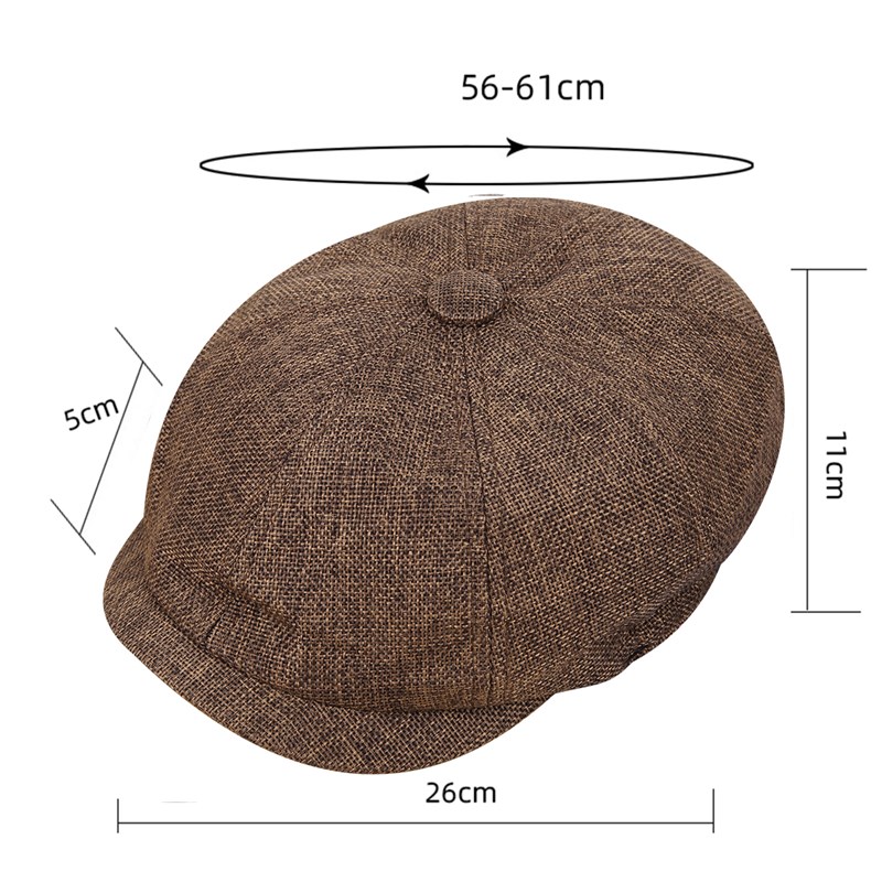 Men Newsboy Hat Retro Beret Hats Casual Set Caps Unisex Wild