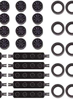 极速LEGO Parts and Pieces: 14x6mm Black Tire  Black Wheel  1