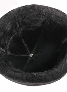 HT2824 Thick Warm Winter Hat Men Black Fur Leather Russian B