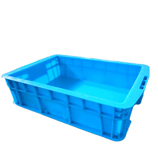 形加厚带盖周转箱塑料580.1z50零件收纳车间工业防静电蓝红白