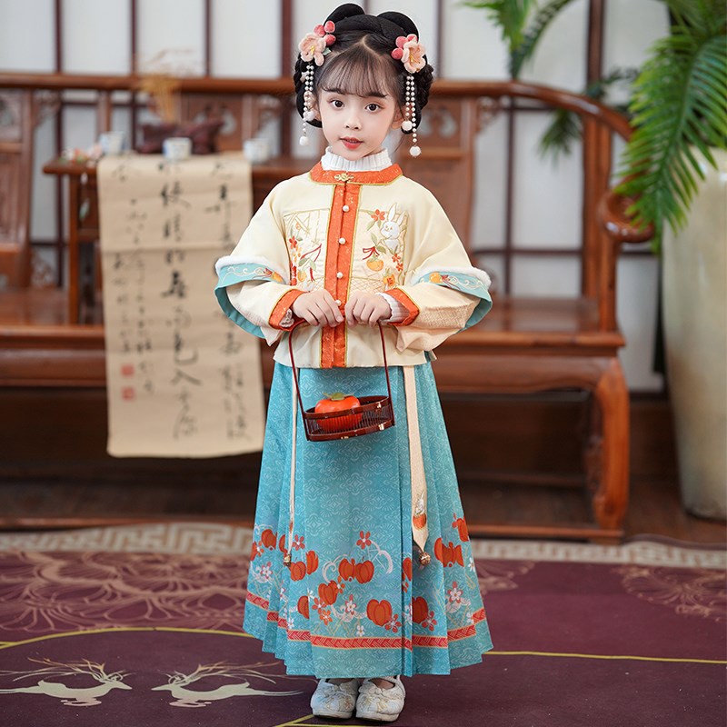 好货马面裙女童套装春季春秋2025新款秋冬儿童汉服春款女大童春秋