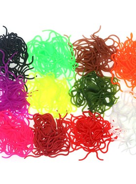 30pcs/Pack Squirmy Worms for Knitting Nymphs, Shrimps, Grubs