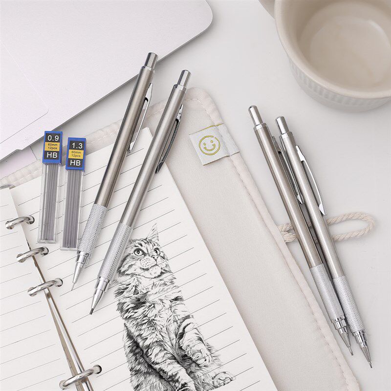 Mechanical Pencil Set Replaceable Refills 0.3 0.5 0.7 0.9 1.